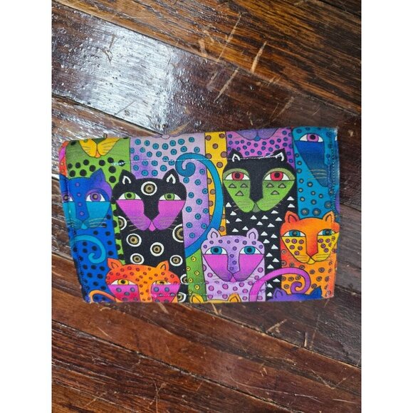 Laurel Burch Colorful Eclectic Cat Kitten Wallet Maximalist - Picture 2 of 9